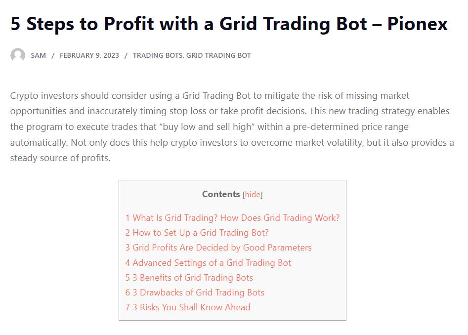 PionexGPT product screenshot