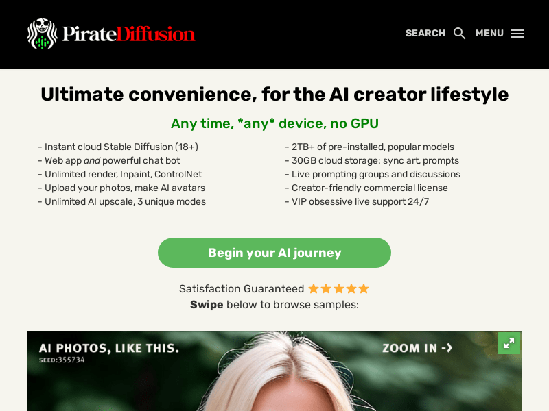 Pirate Diffusion product screenshot