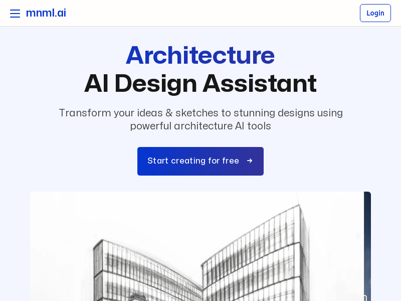 mnml AI product screenshot