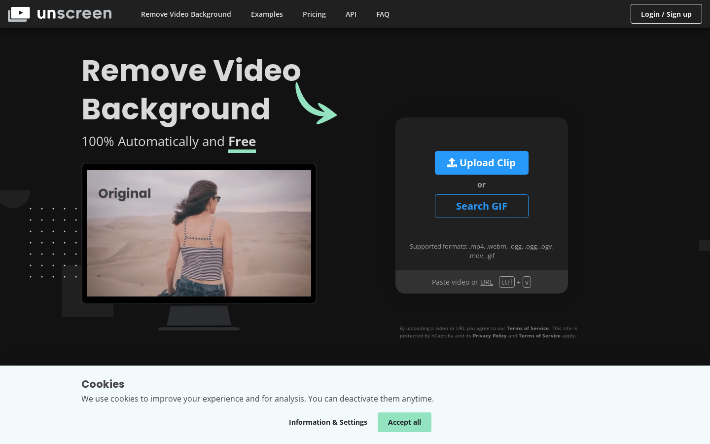 Unscreen product screenshot