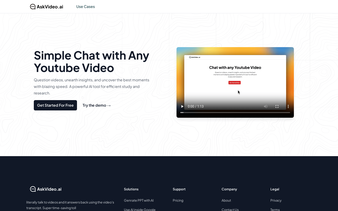 AskVideo.ai product screenshot