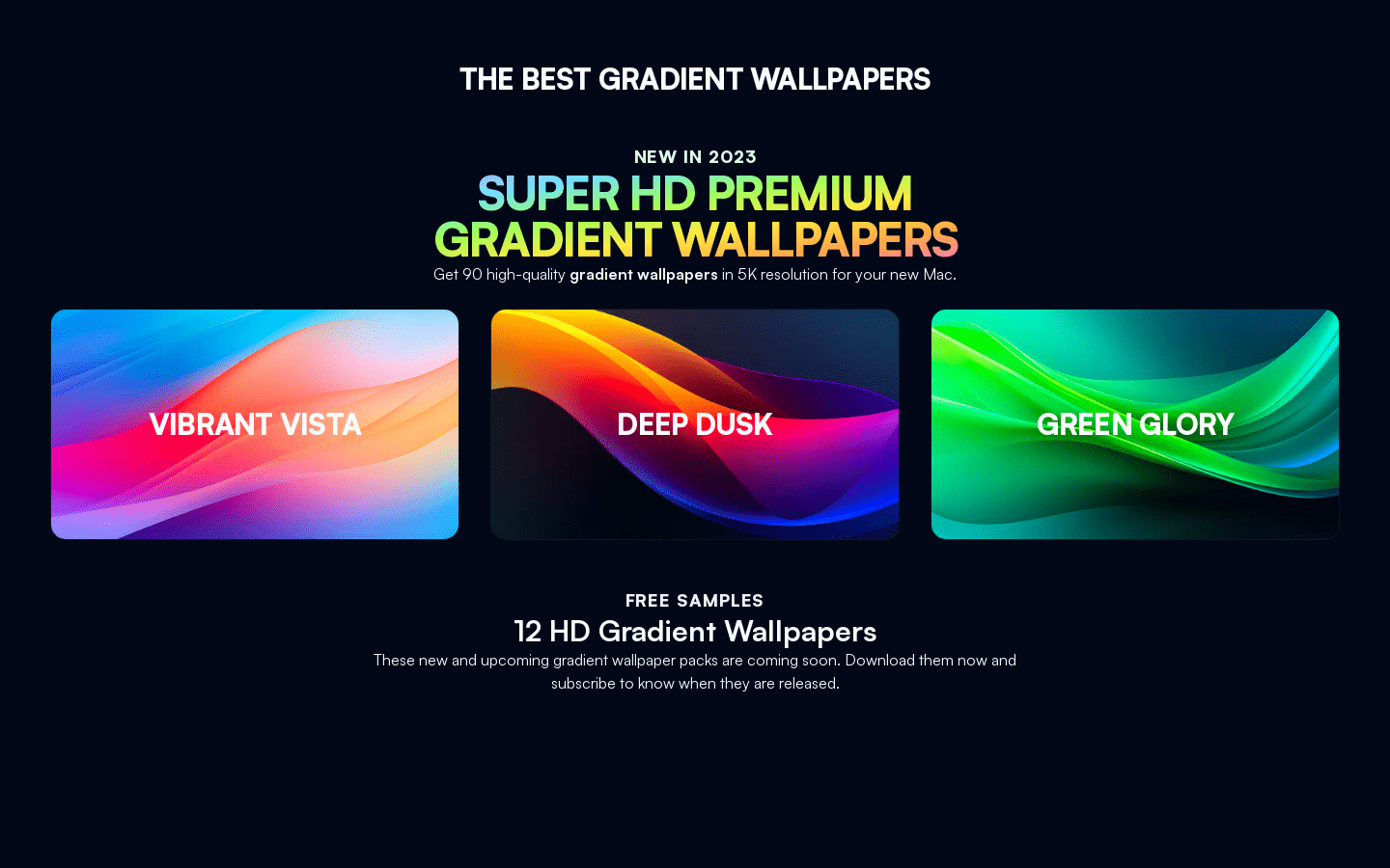 Gradient Page product screenshot