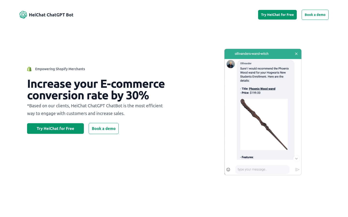 HeiChat ChatGPT Bot product screenshot