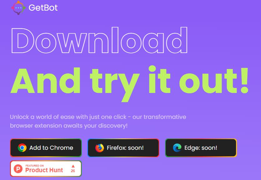 GetBot product screenshot