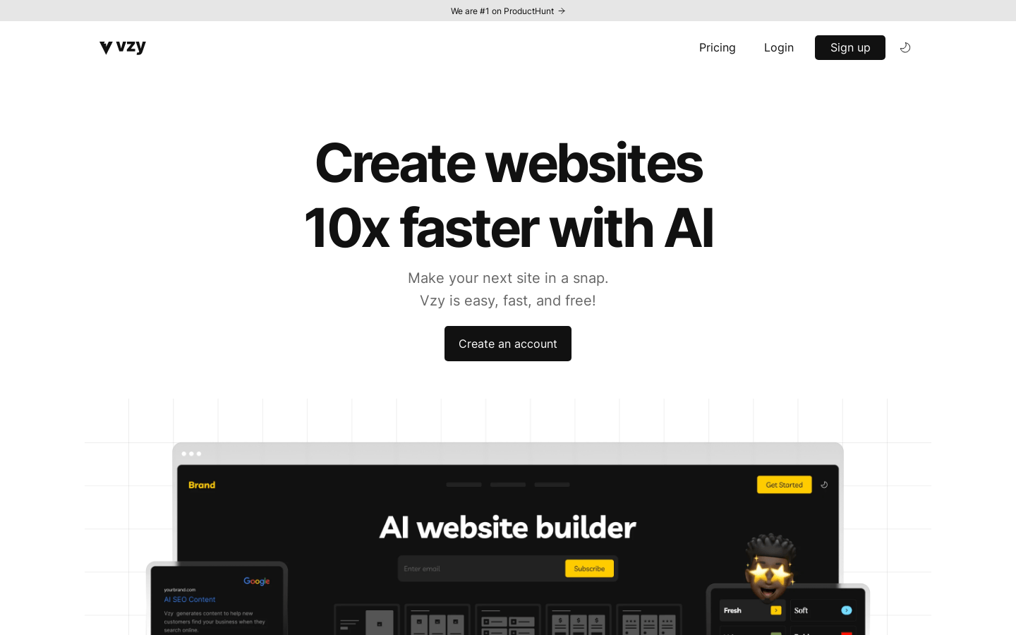 Vzy product screenshot