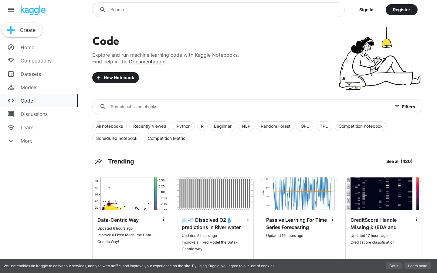 Kaggle product screenshot