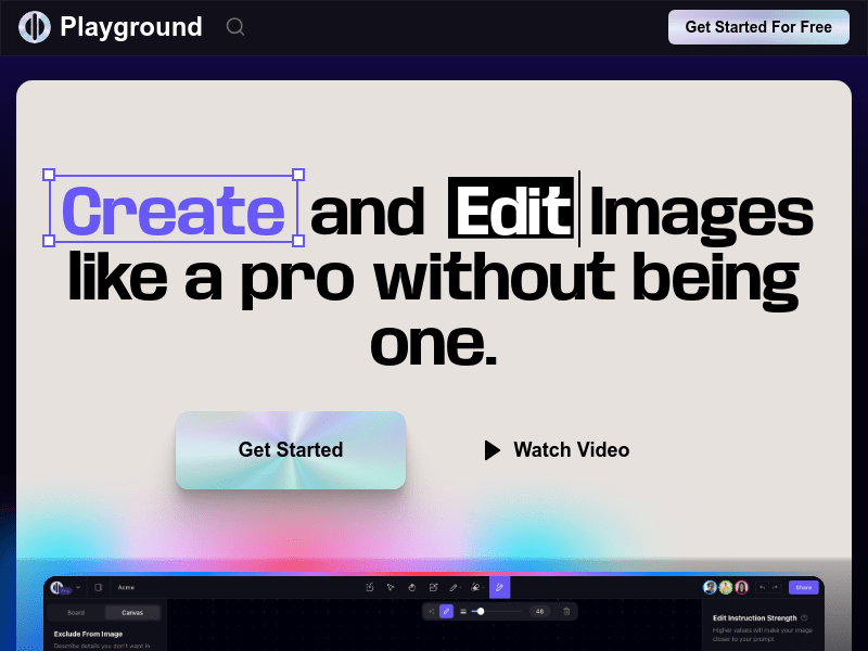 Playground AI product screenshot