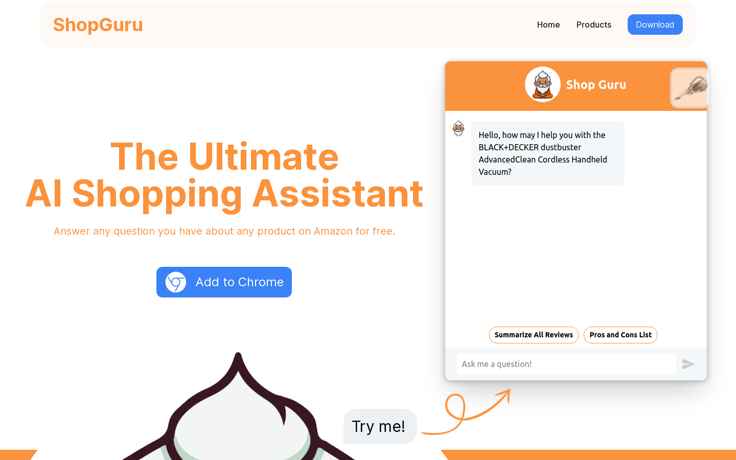 ShopGuru product screenshot