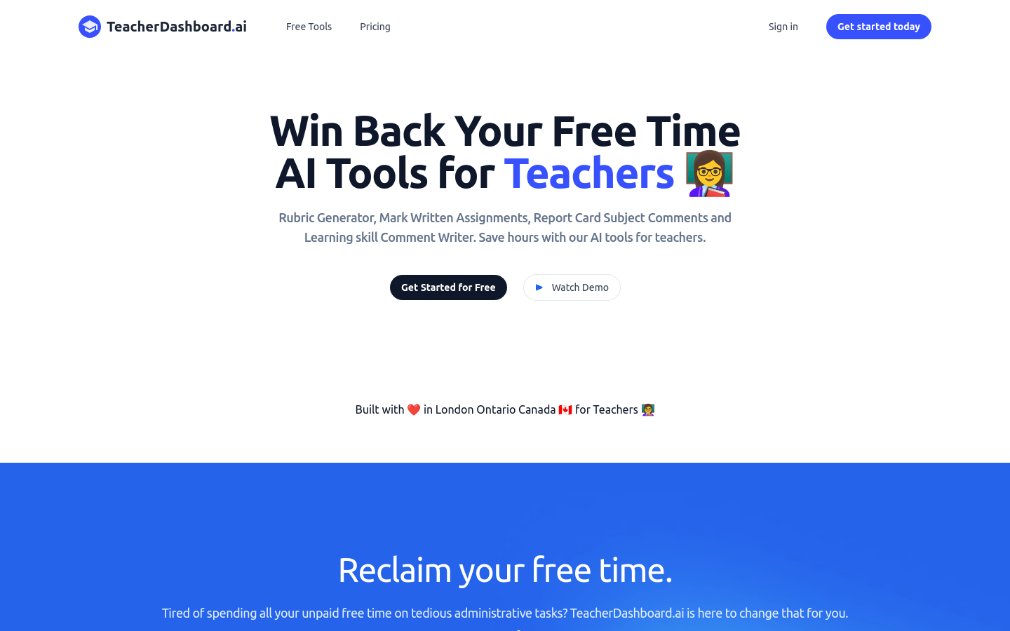 TeacherDashboard.ai product screenshot