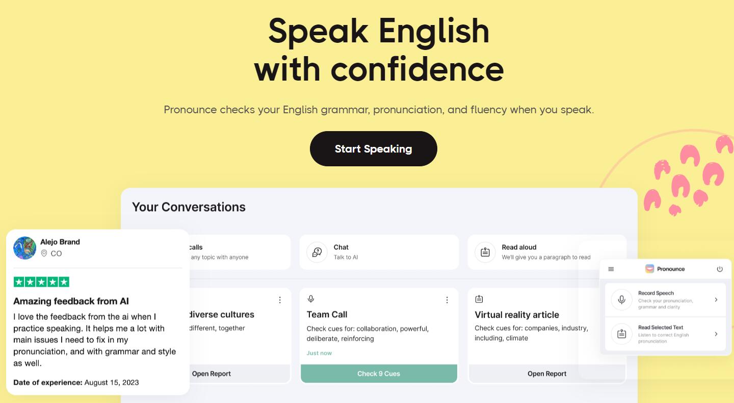 Pronounce product screenshot