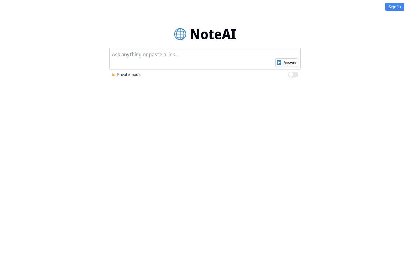 NoteAI product screenshot