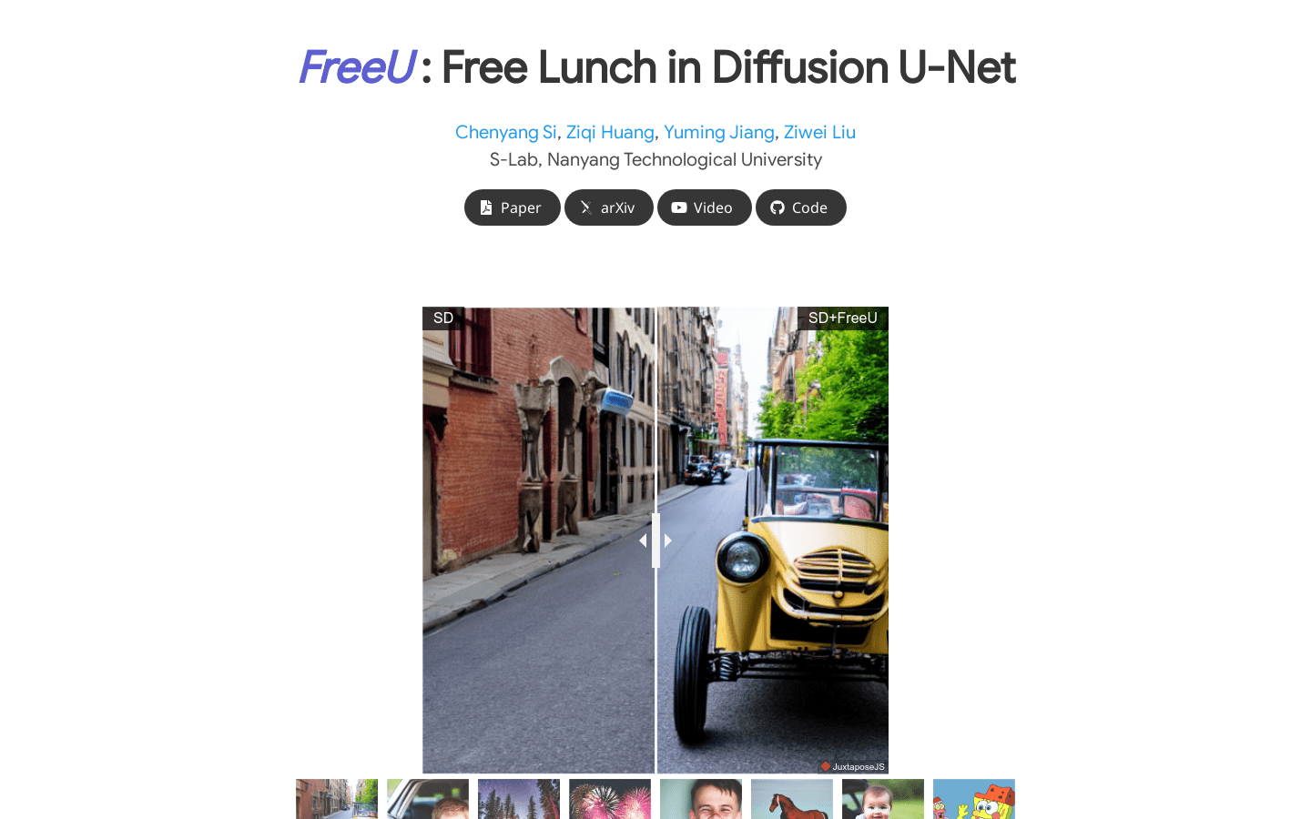 FreeU product screenshot