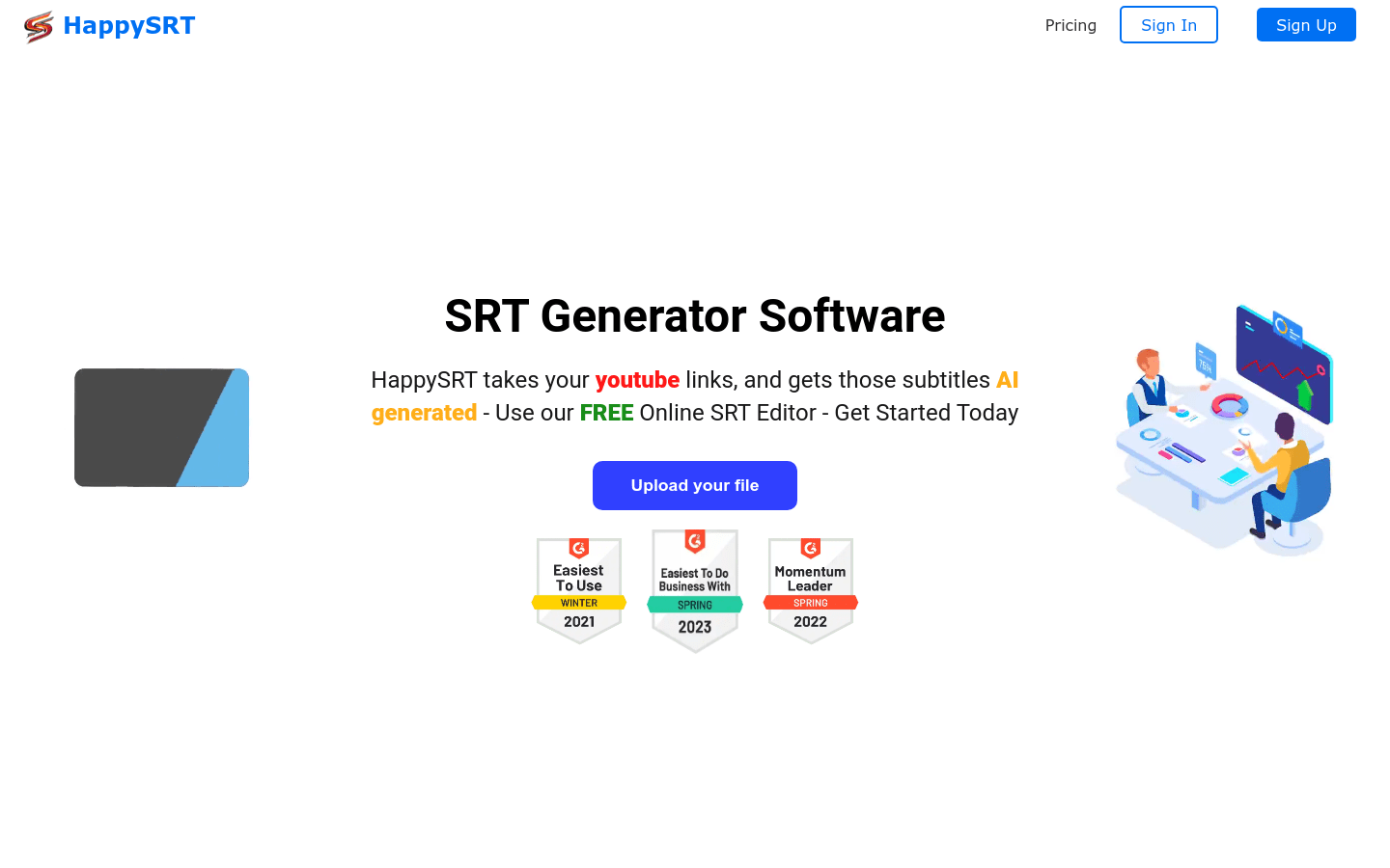 HappySRT product screenshot