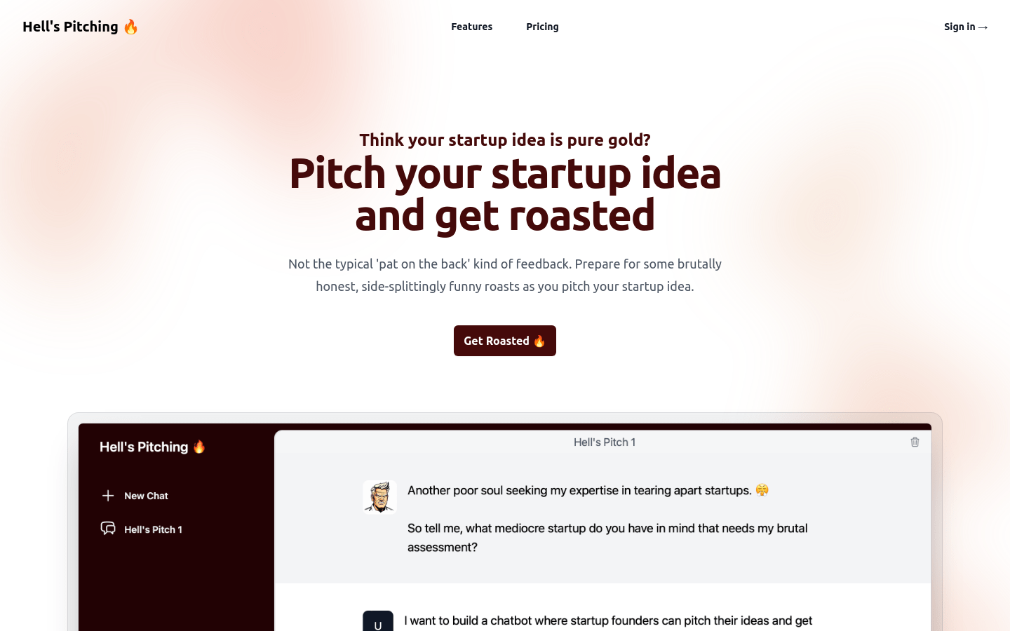 Hell's Pitching product screenshot