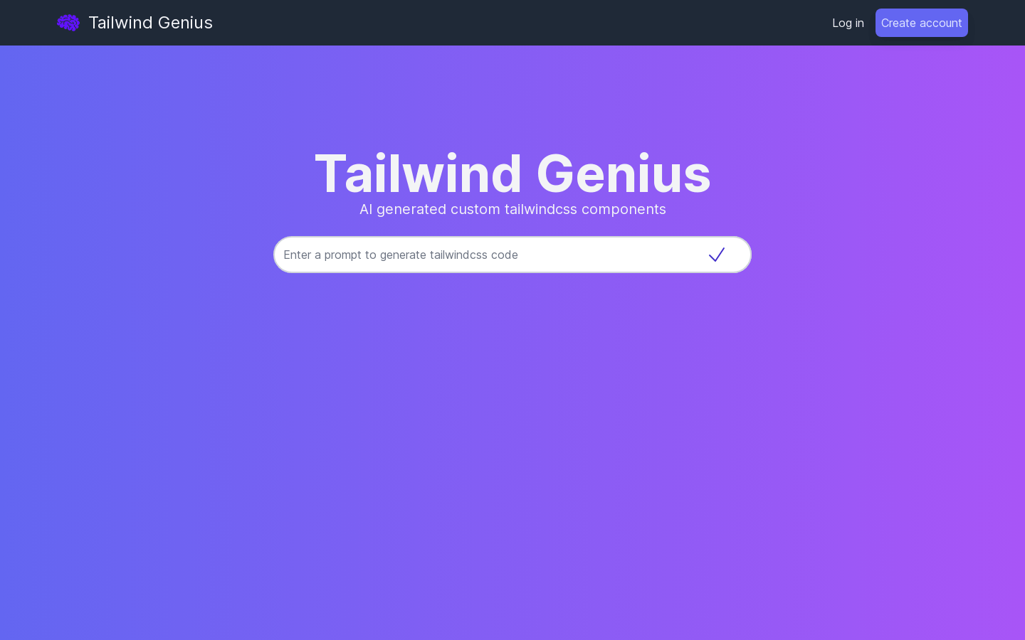 Tailwind Genius product screenshot