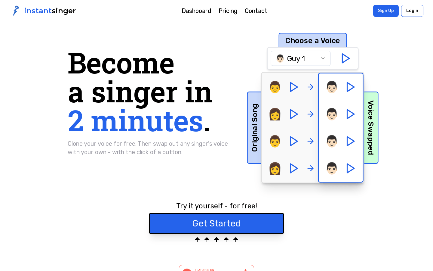 Instant Singer product screenshot