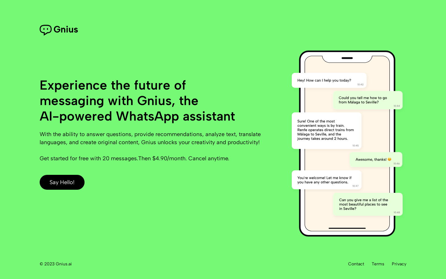 Gnius product screenshot