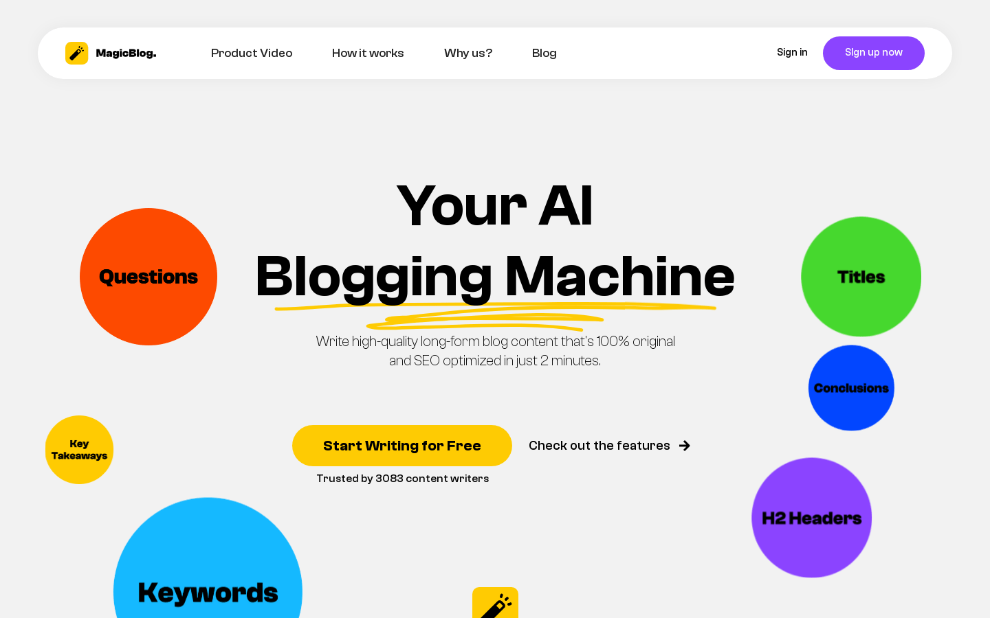 MagicBlog product screenshot