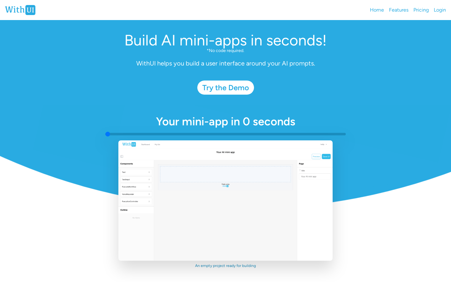 WithUI product screenshot