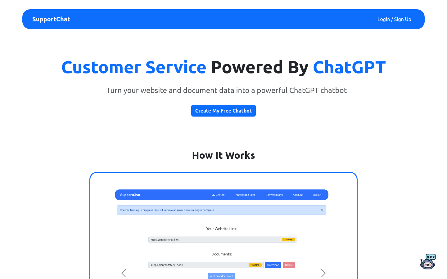 SupportChat product screenshot