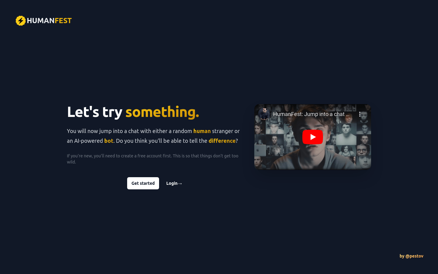 HUMANFEST product screenshot