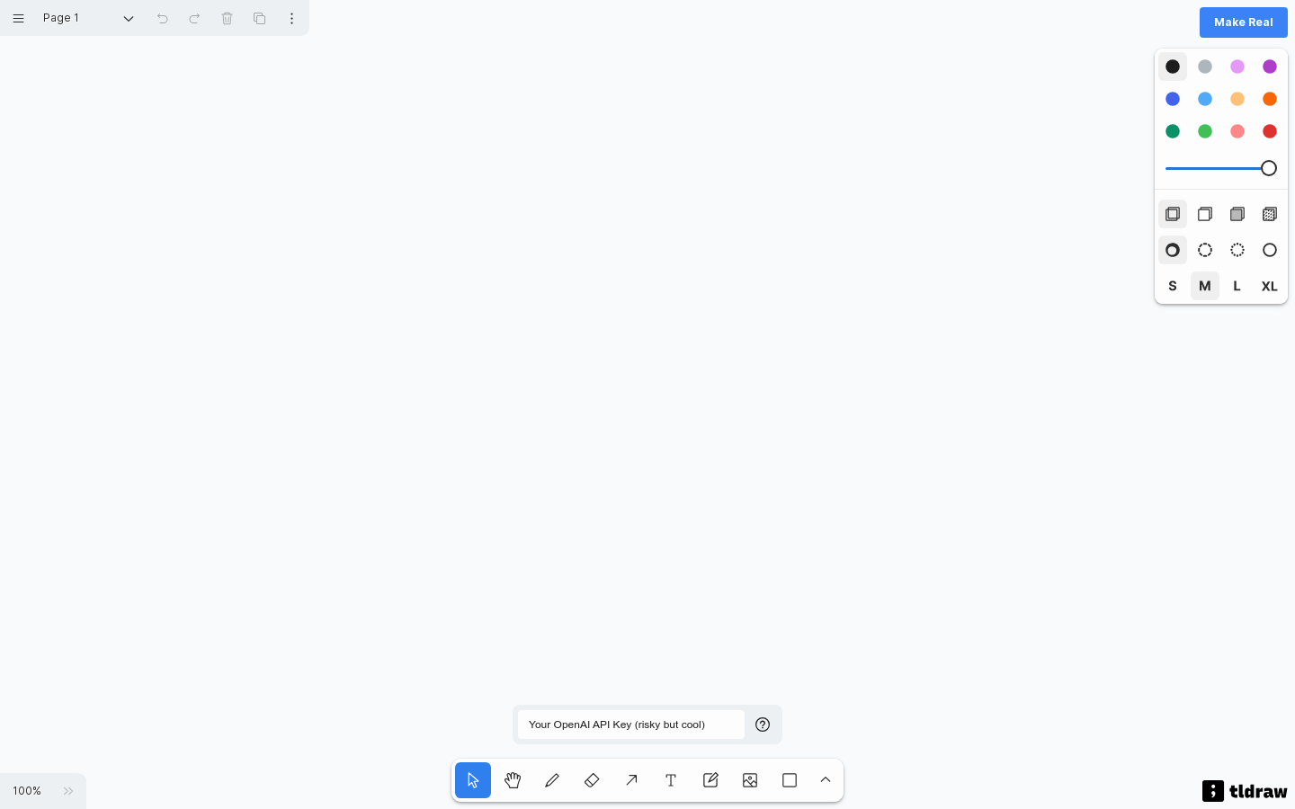 make real by tldraw product screenshot