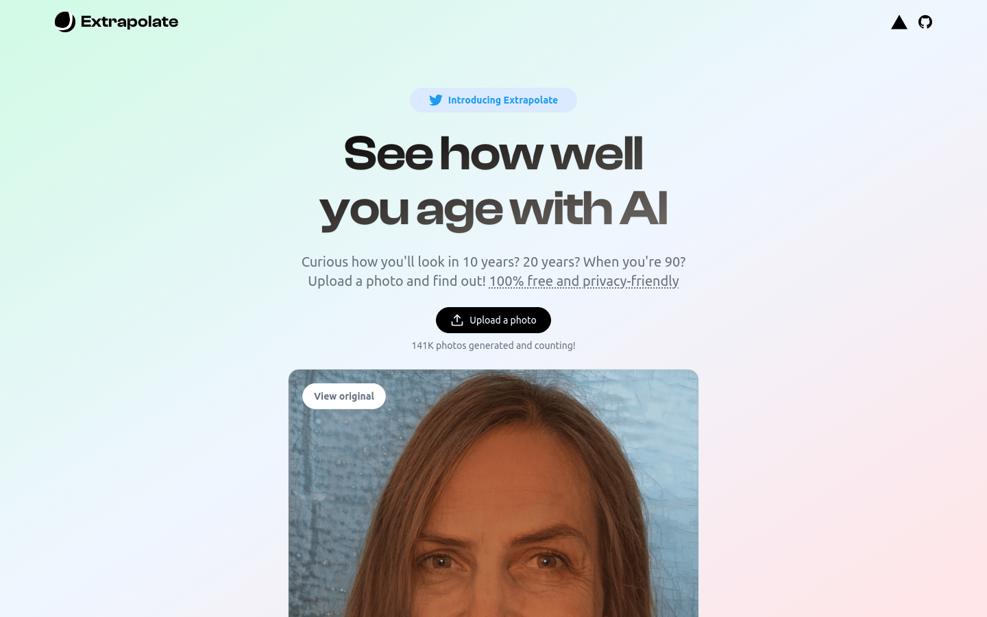 Extrapolate product screenshot