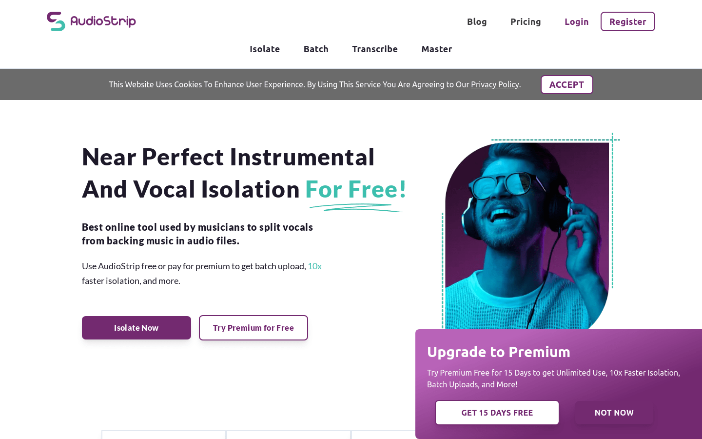 AudioStrip product screenshot