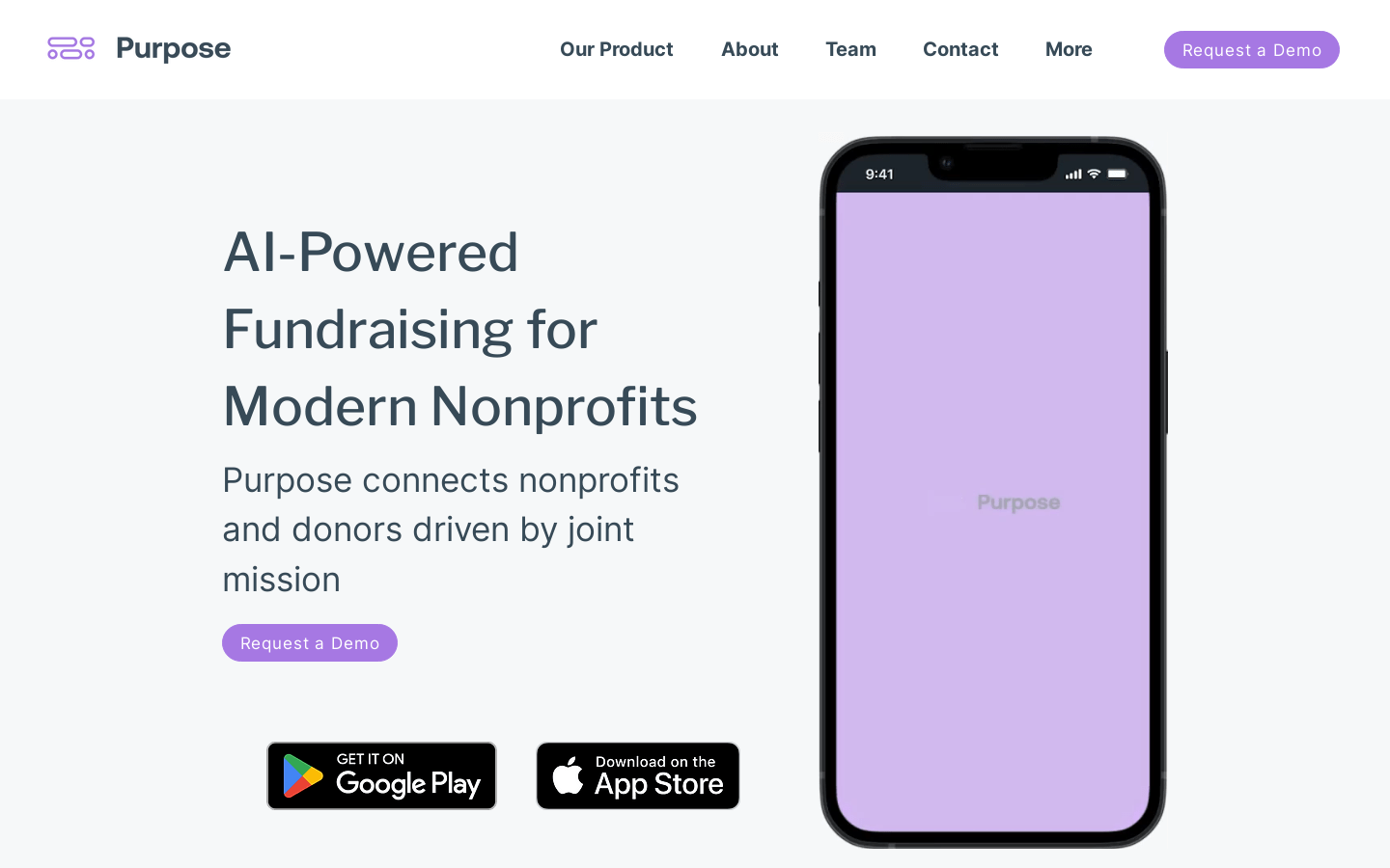Purpose product screenshot