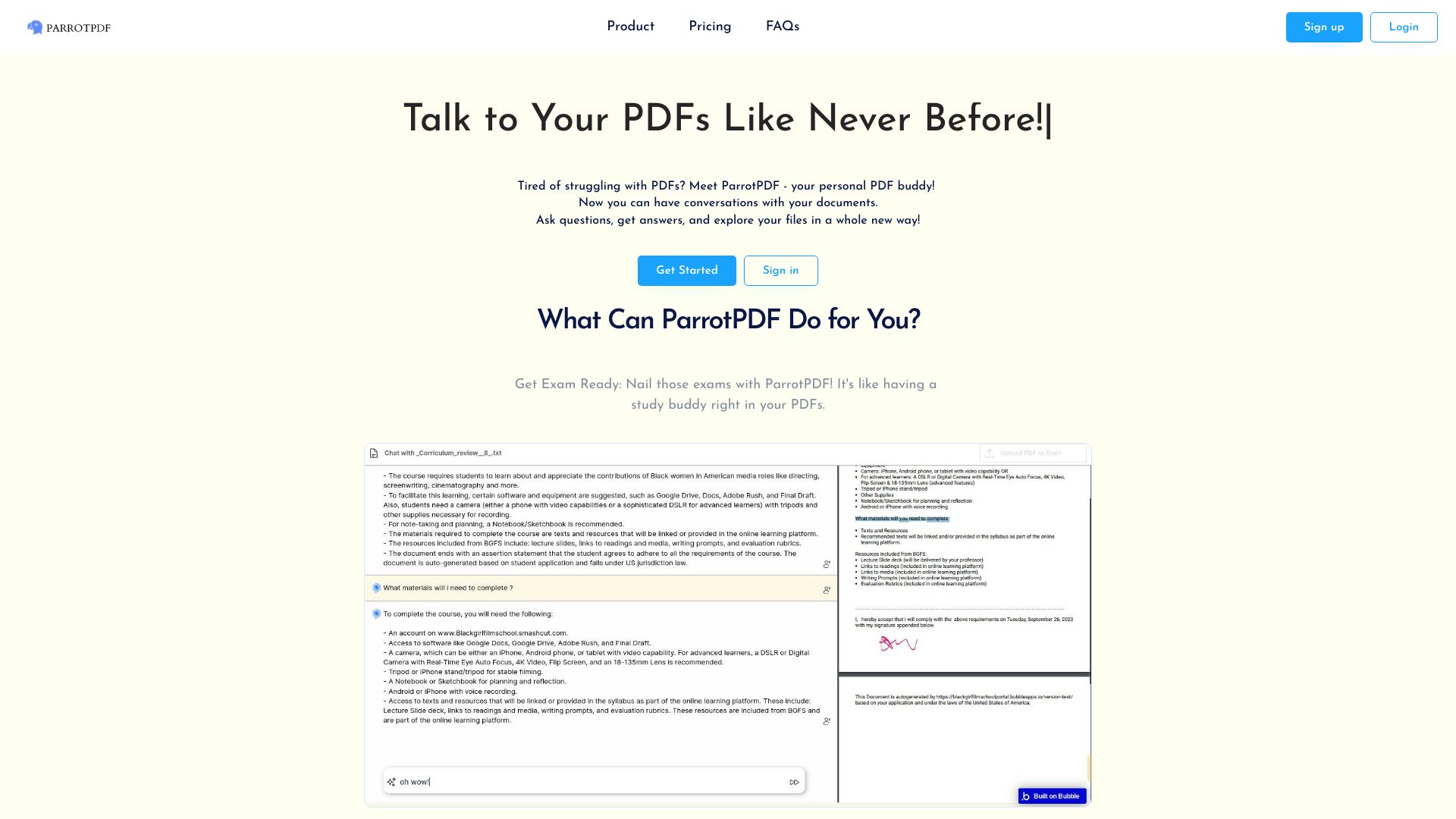 ParrotPDF product screenshot