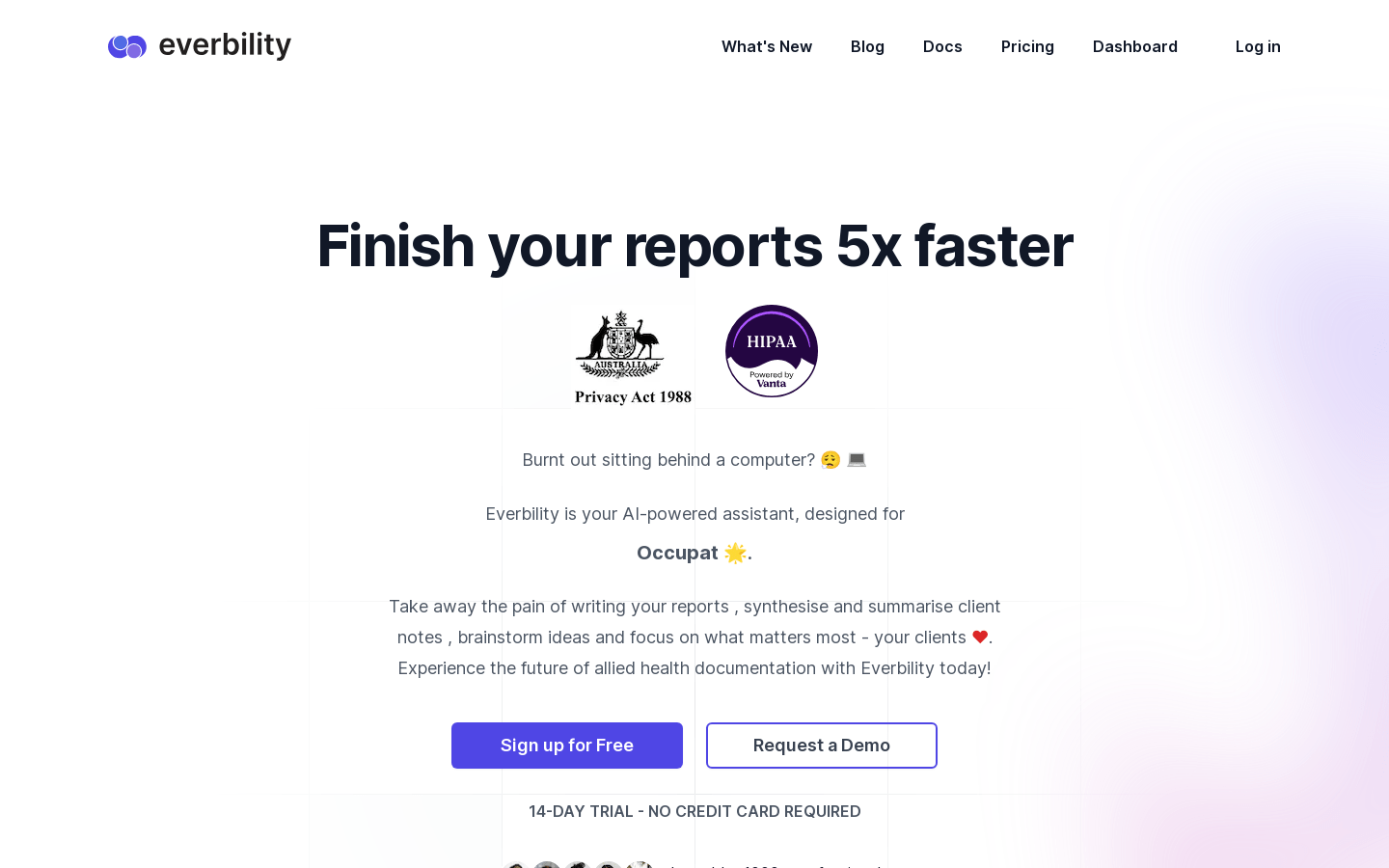 Everbility product screenshot
