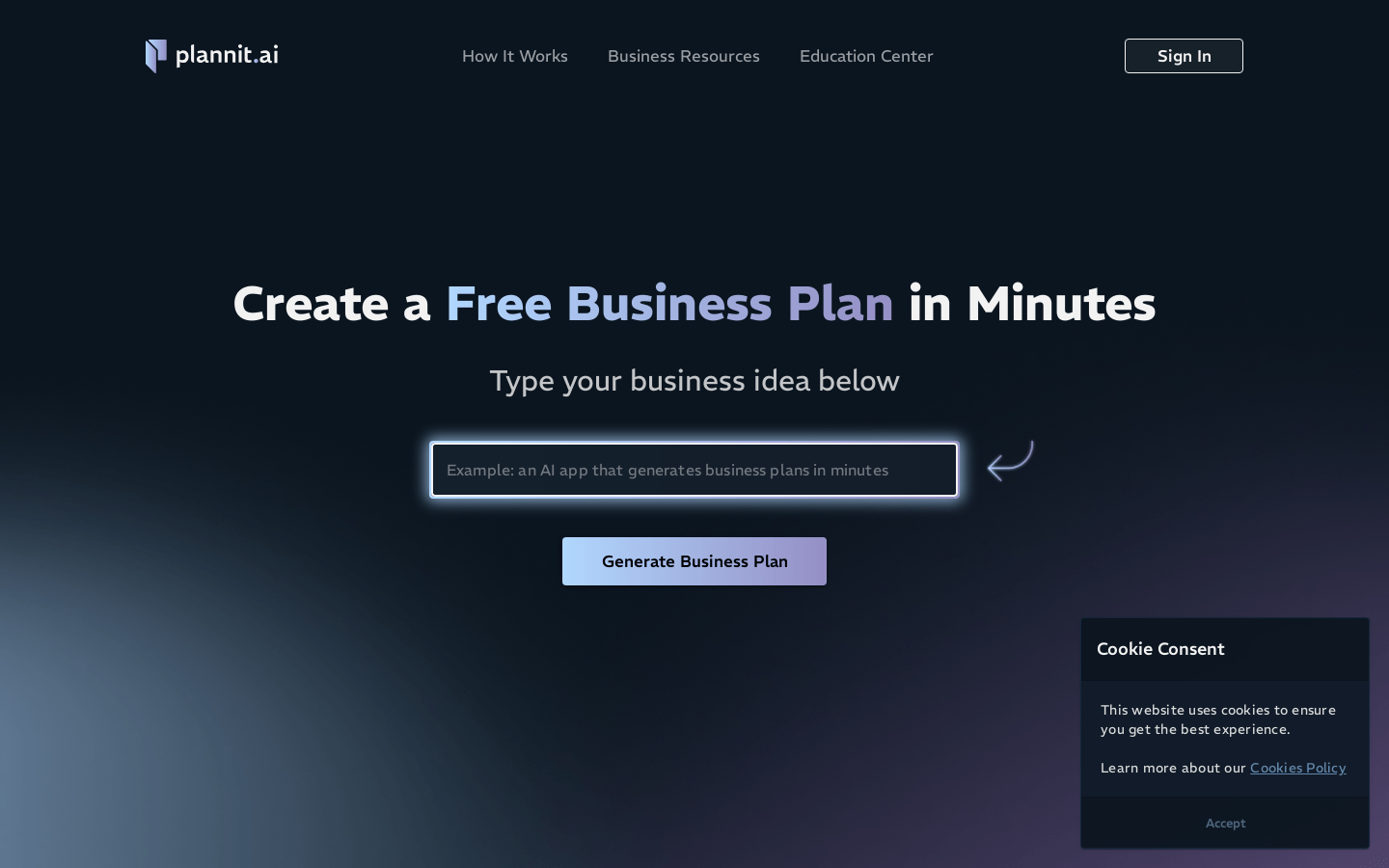 Plannit AI product screenshot