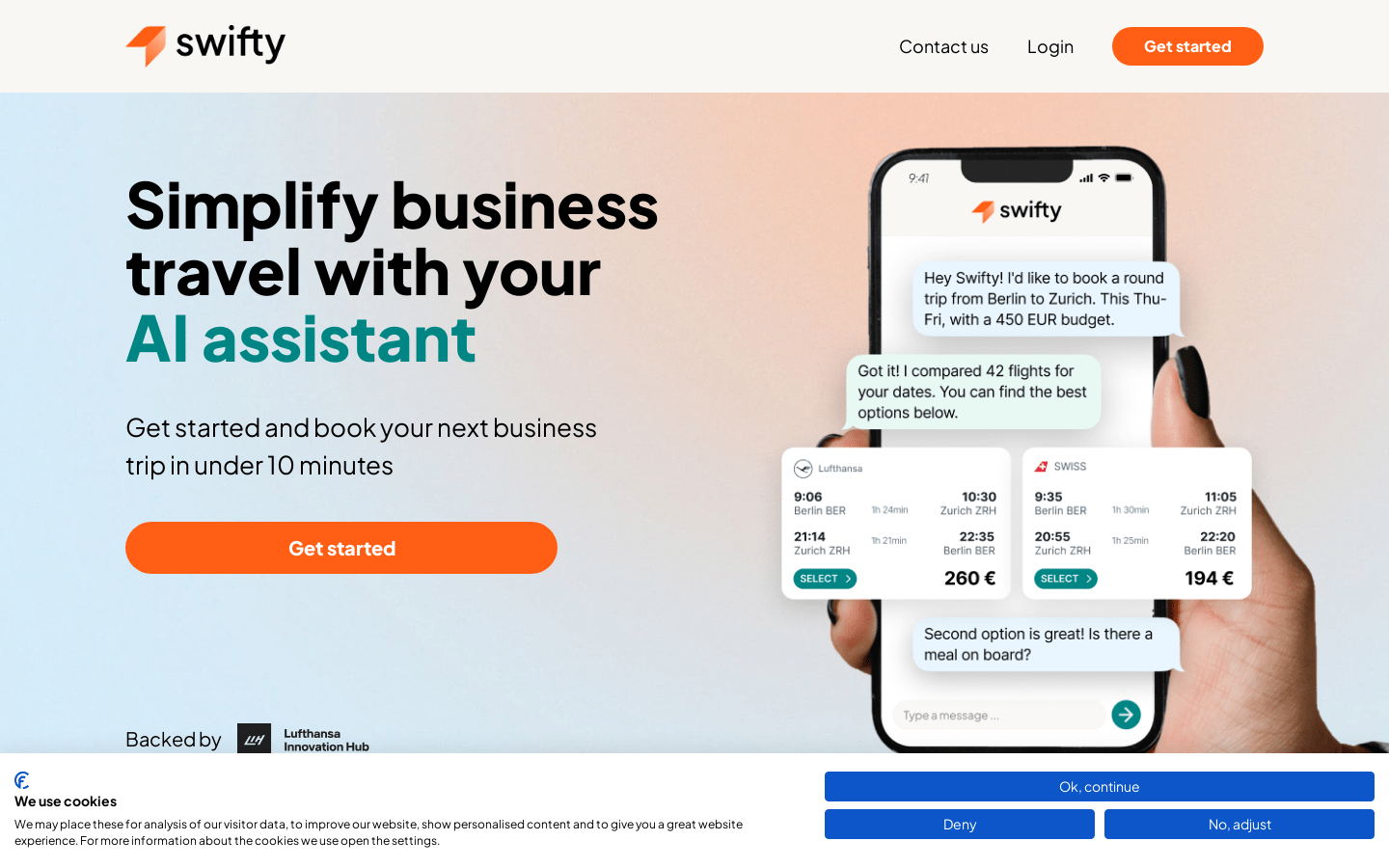 Swifty AI product screenshot