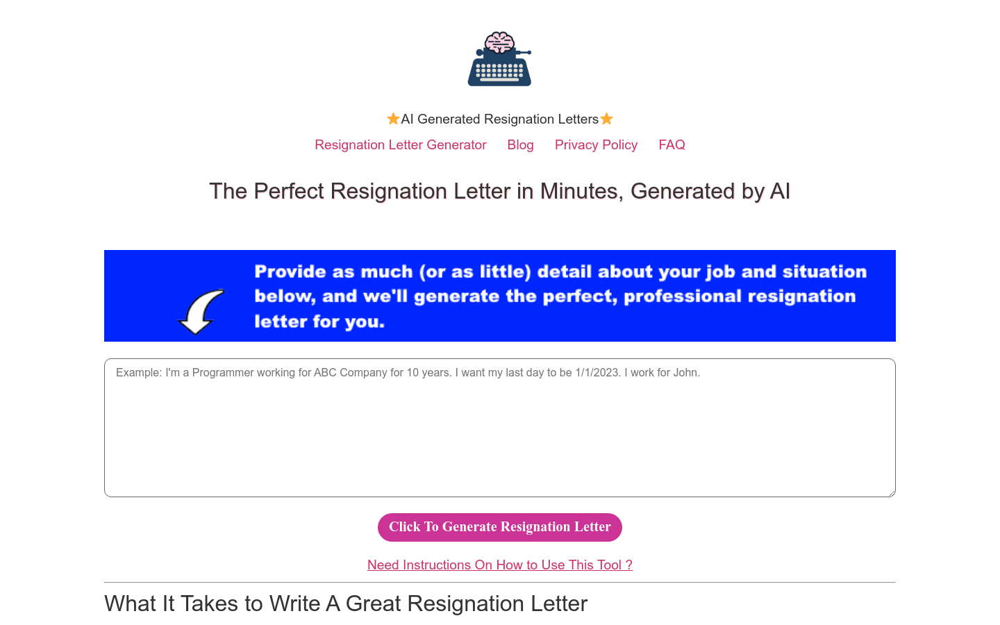 Resign.ai product screenshot