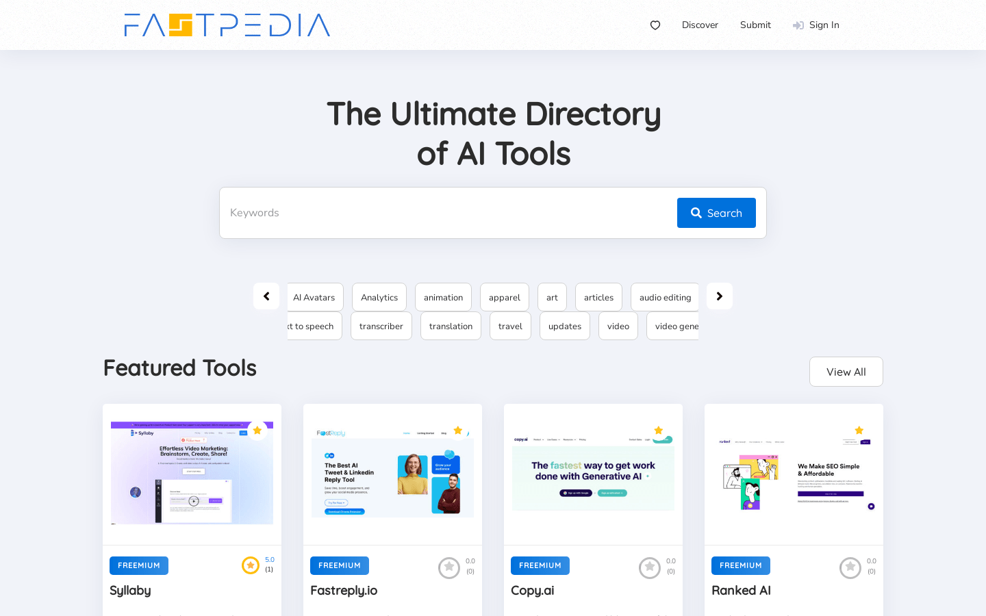 Fastpedia product screenshot