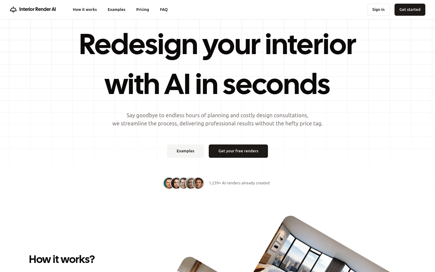 Interior Render AI product screenshot
