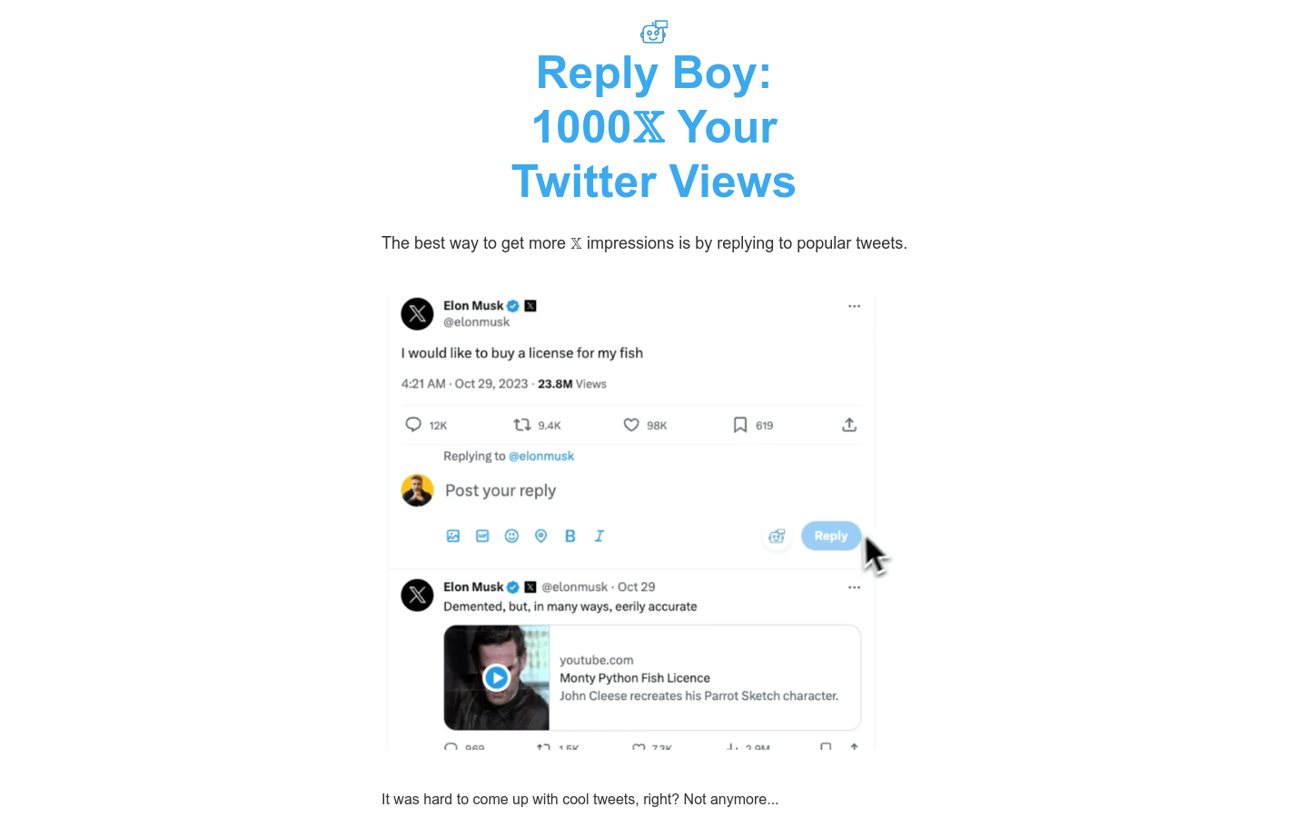 Reply Boy product screenshot