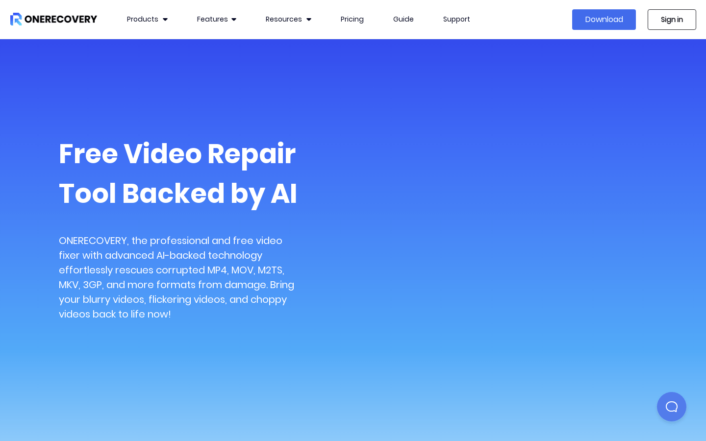 ONERECOVERY product screenshot