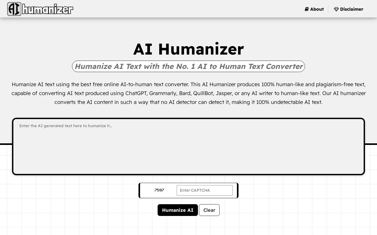 AI Humanizer product screenshot