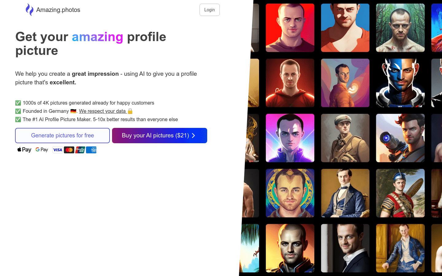 Amazing.photos product screenshot