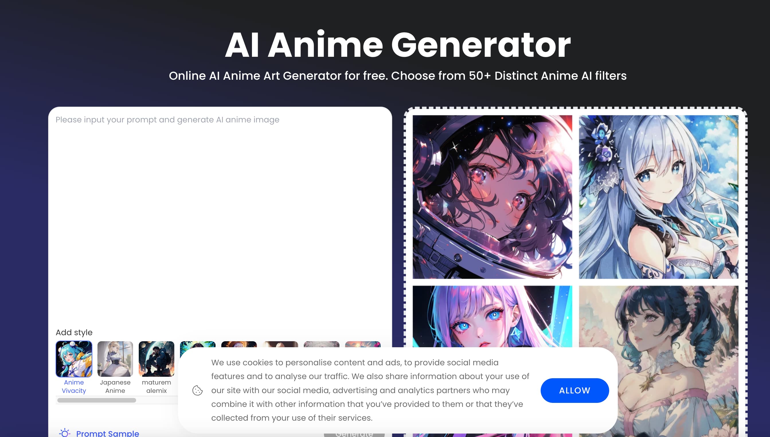 Anime AI Generator product screenshot