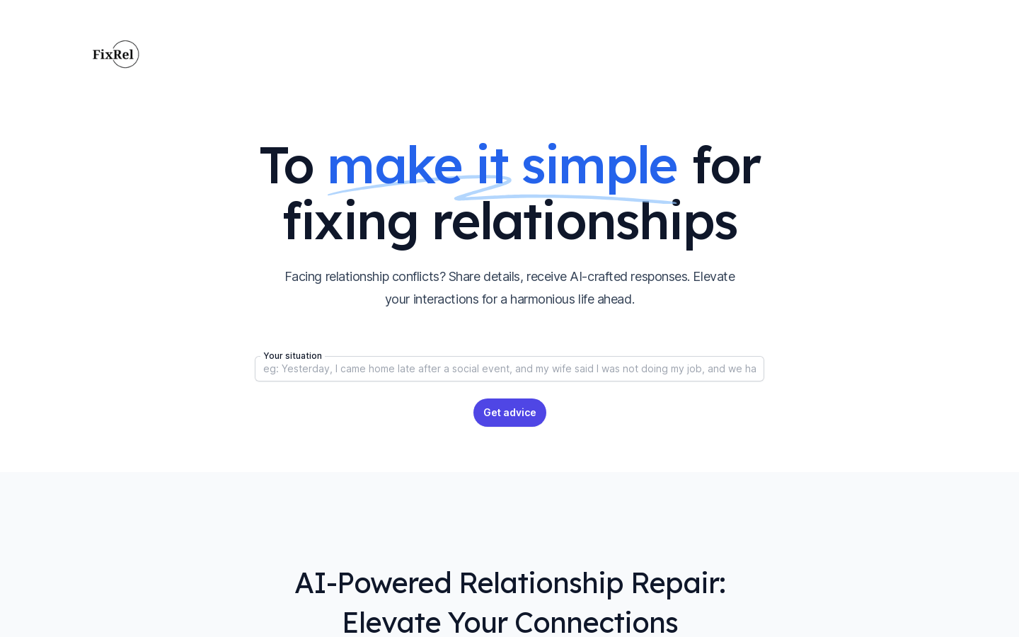 FixRelationship product screenshot