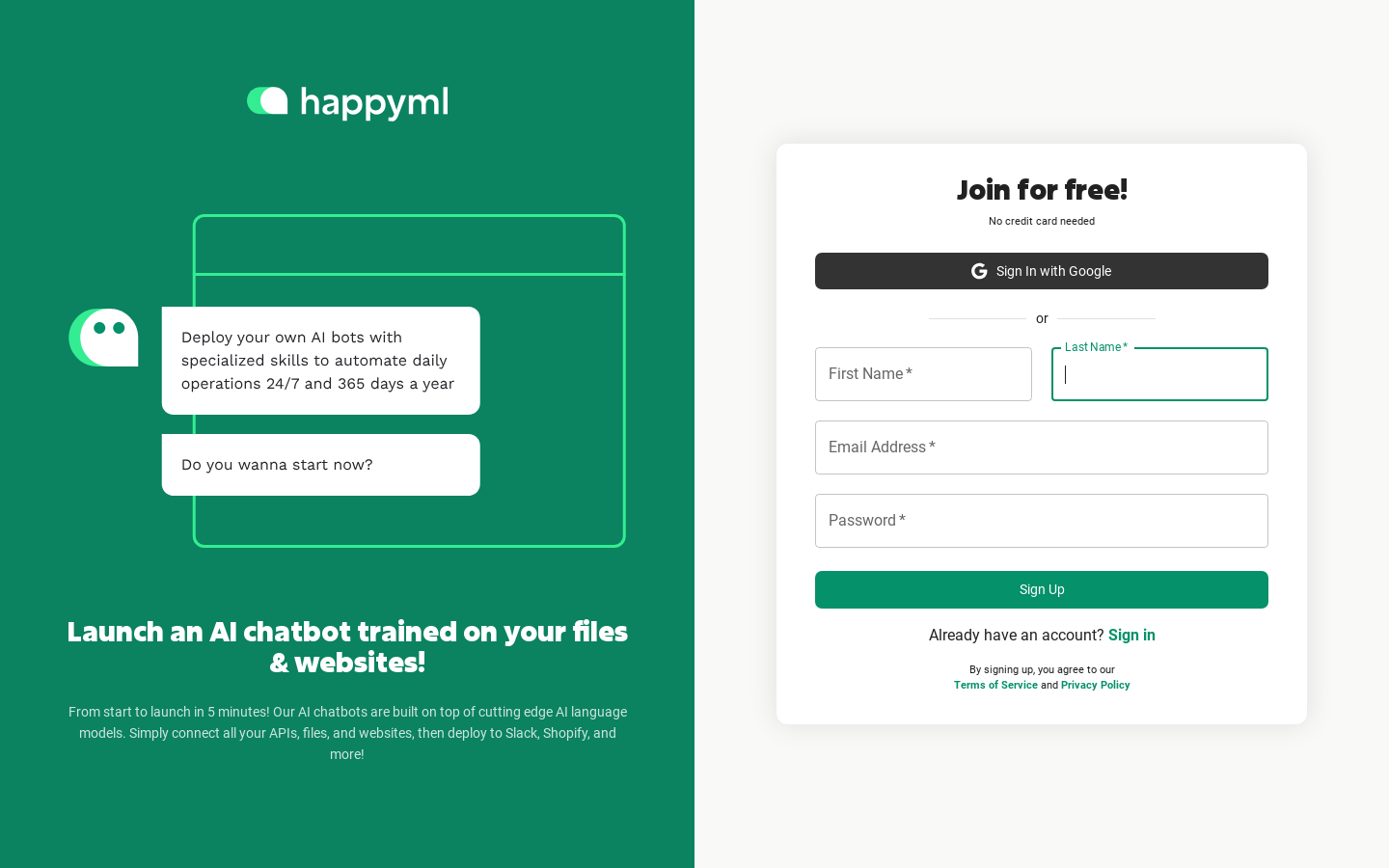 Happyml product screenshot