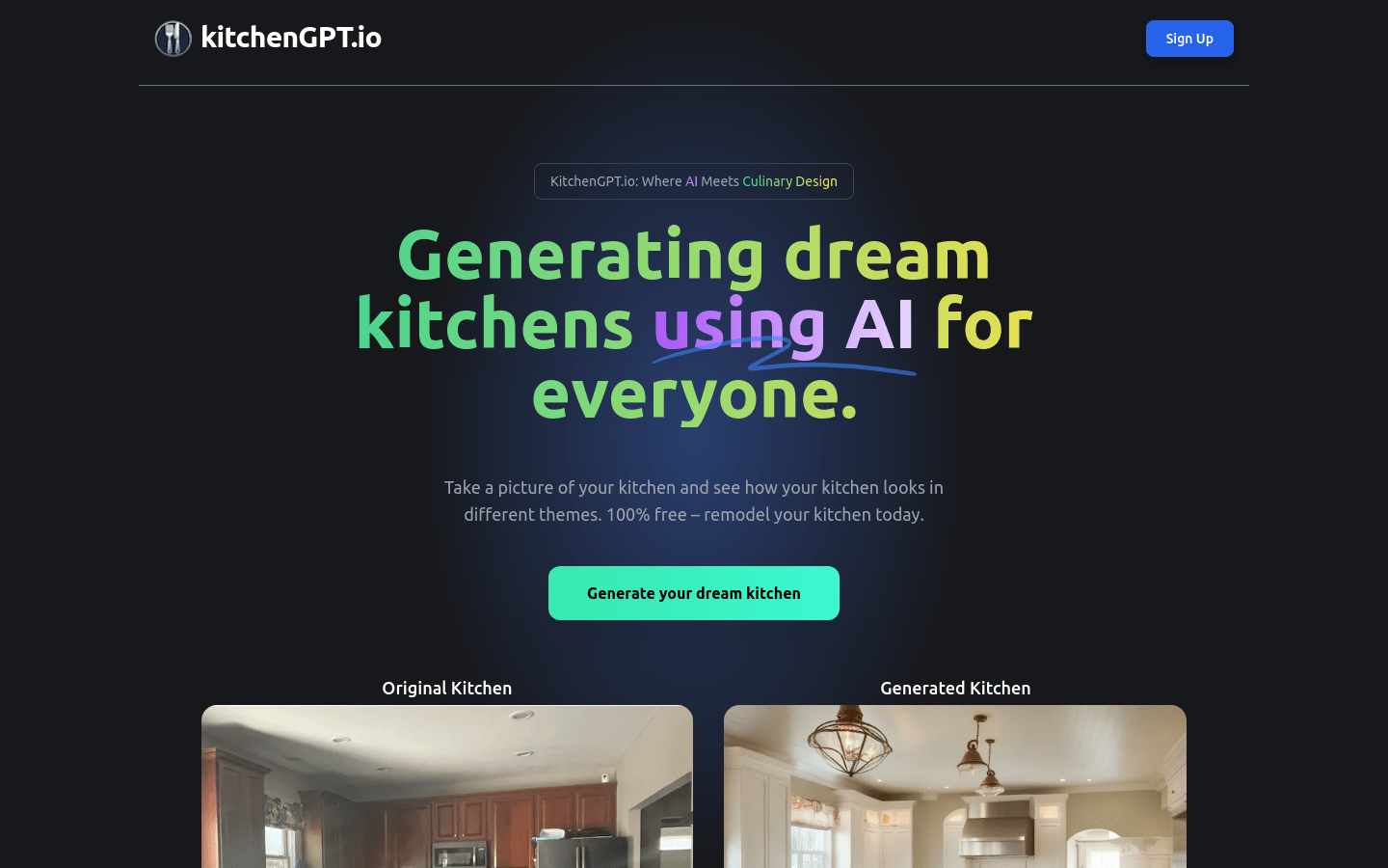 KitchenGPT.io product screenshot