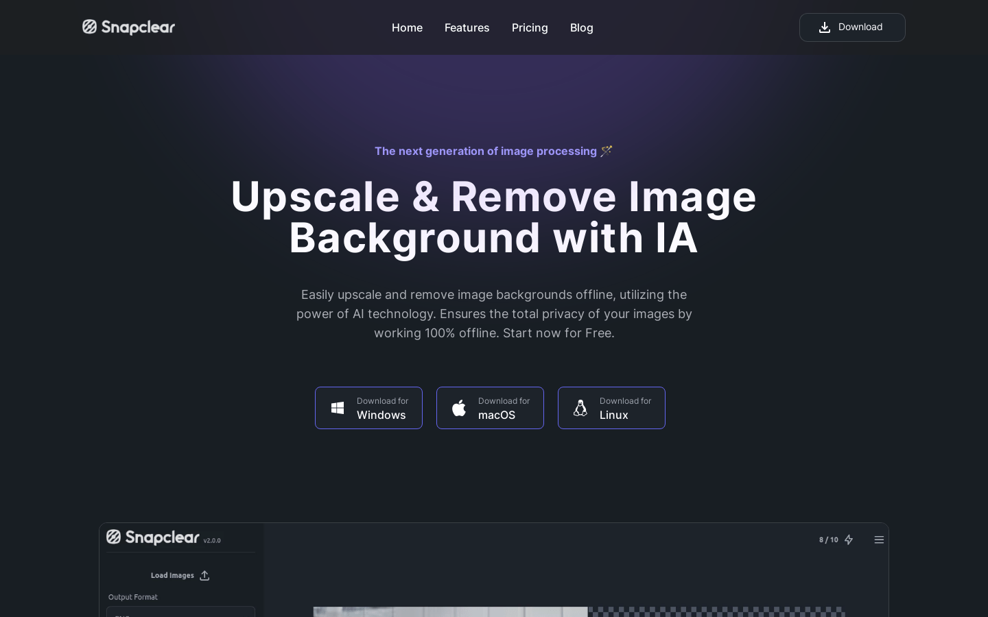 Snapclear product screenshot