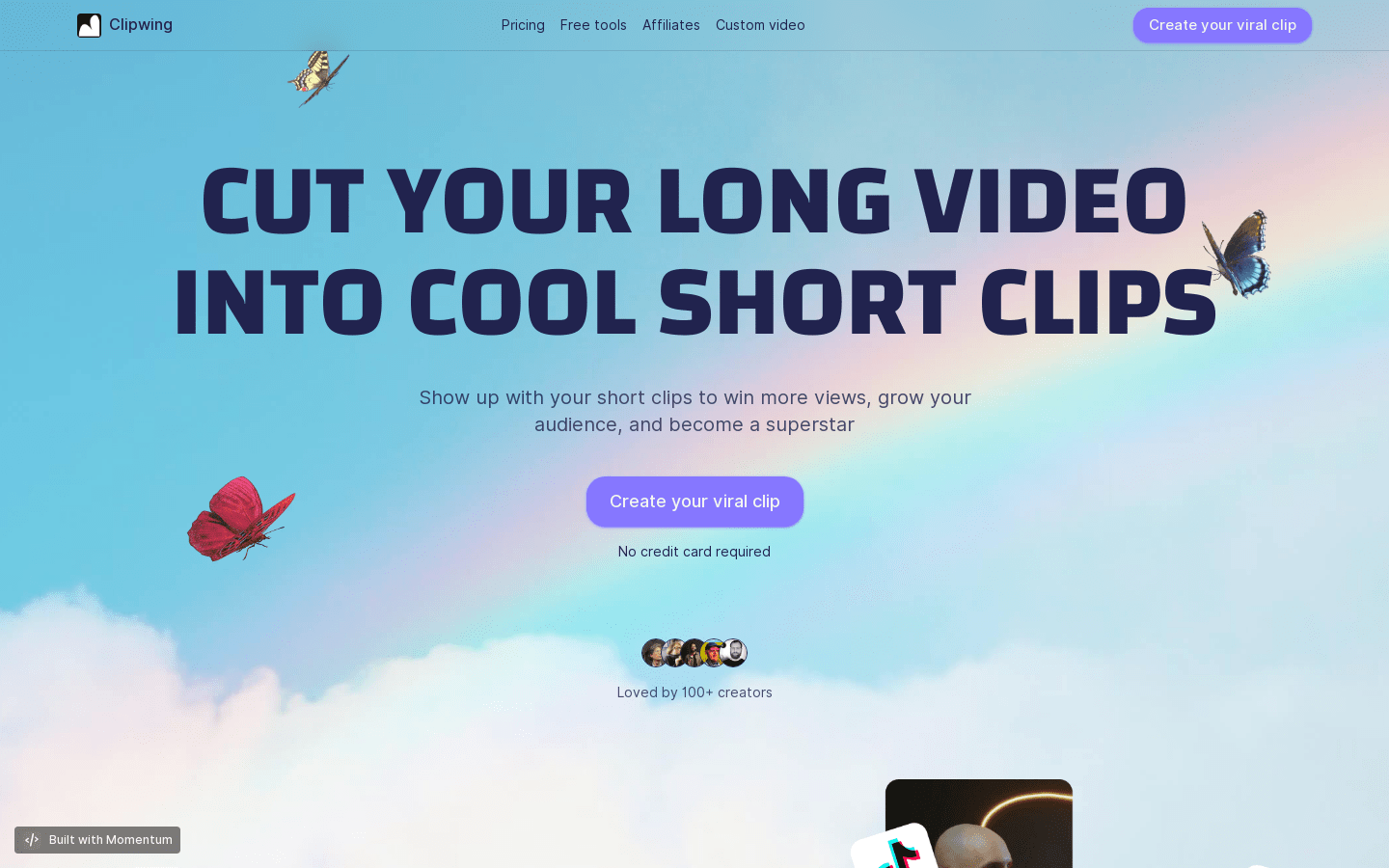 Clipwing product screenshot