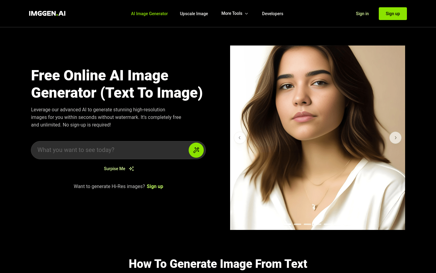 ImgGen AI product screenshot