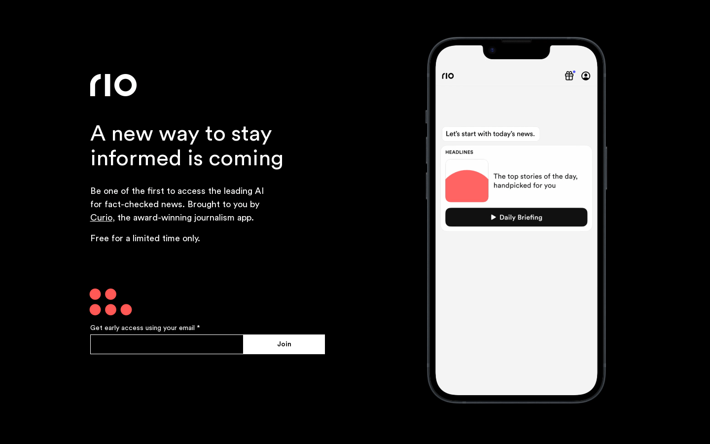 Rio product screenshot
