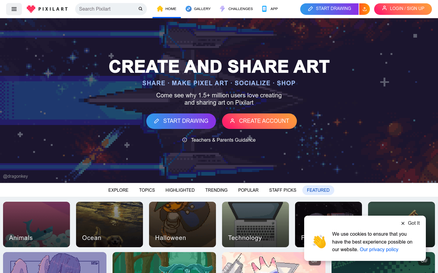 Pixilart product screenshot