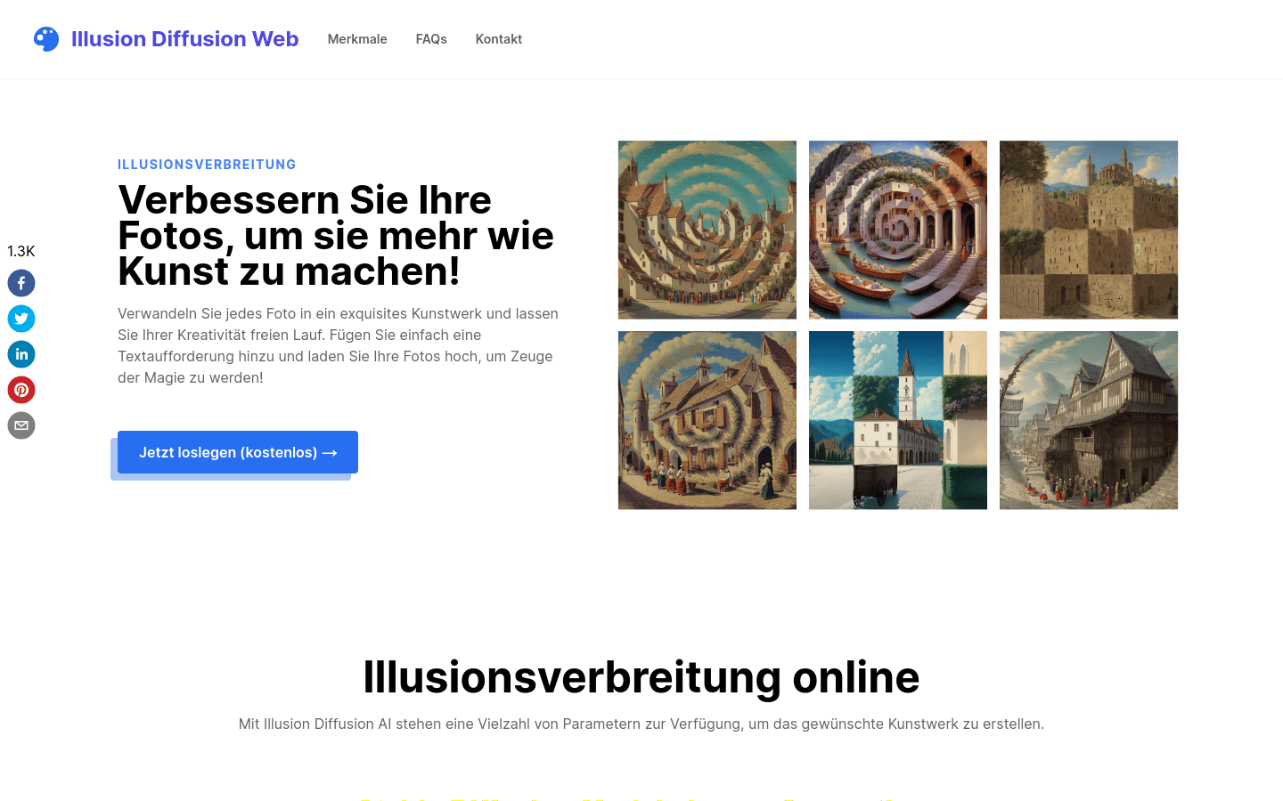 Illusion Diffusion Web product screenshot